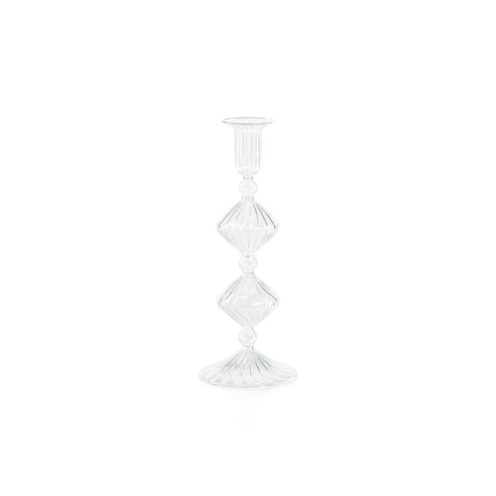 Candeliere Glass Taper Holder - Clear