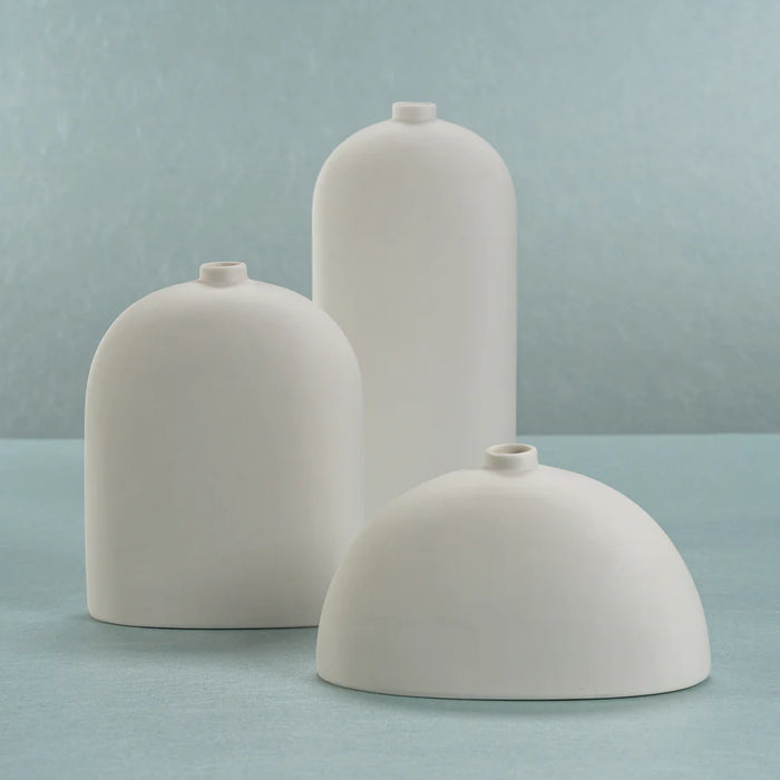 Lily All white Ceramic Vase