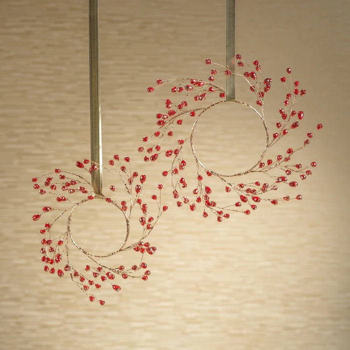 Beaded Berry Glass Wreath