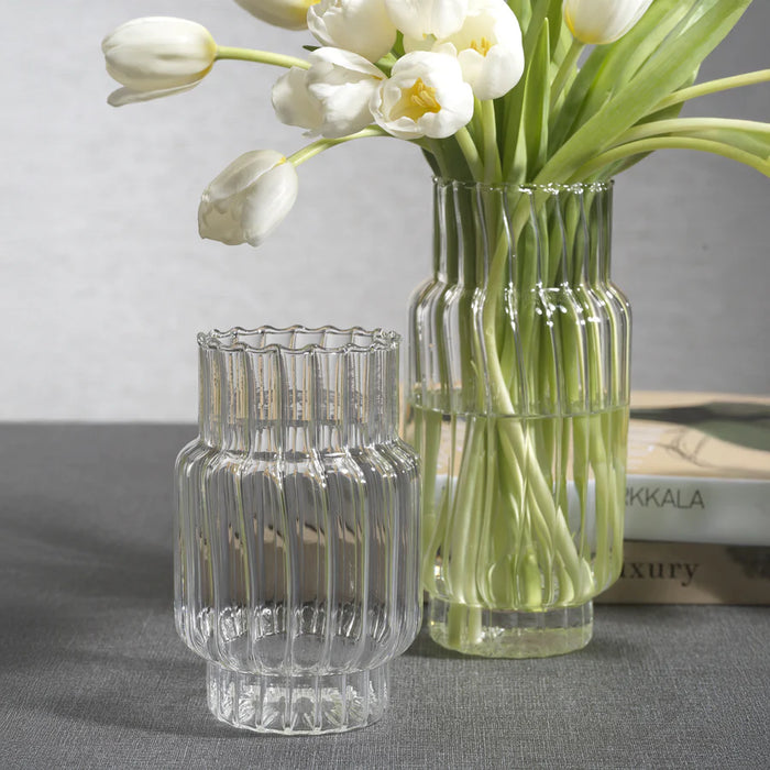 Mimo Clear Optic Glass Vase