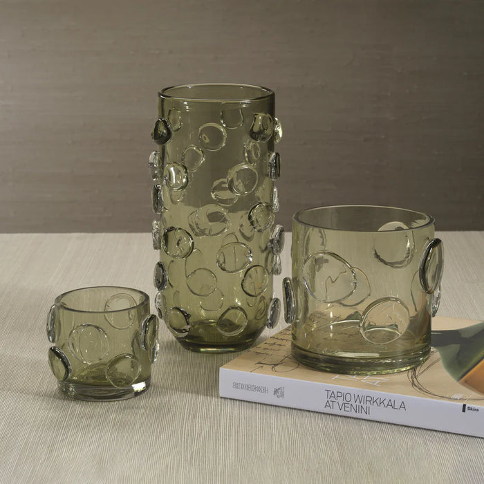 Celeste Tall Vase / Hurricane - Olive Green