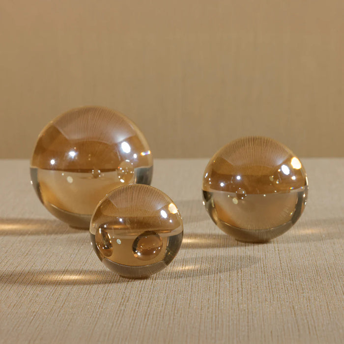 Amber Crystal Glass Ball