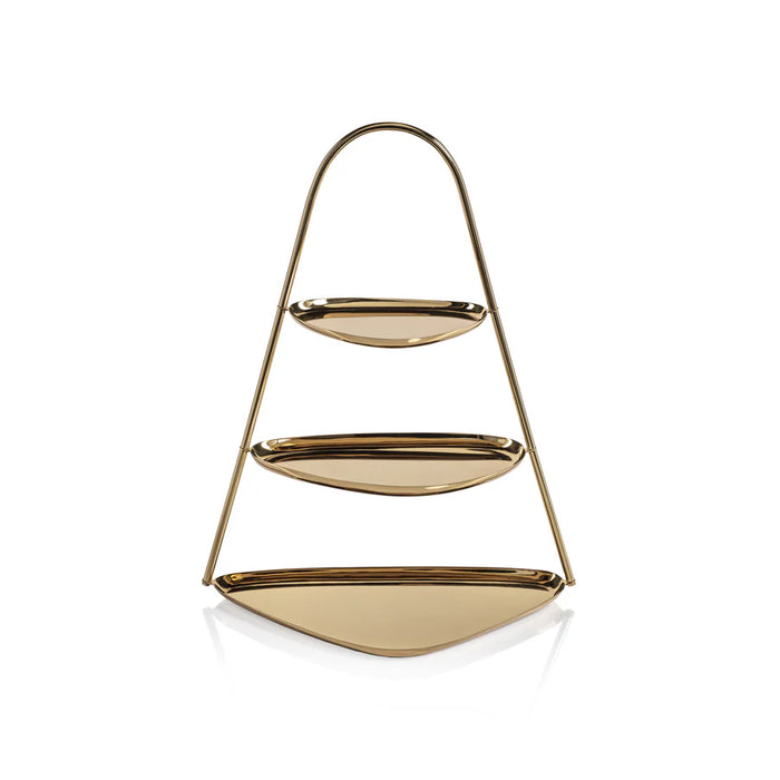 Epicurean 3-Tier Hors d'euvre and Petits - Polished Gold
