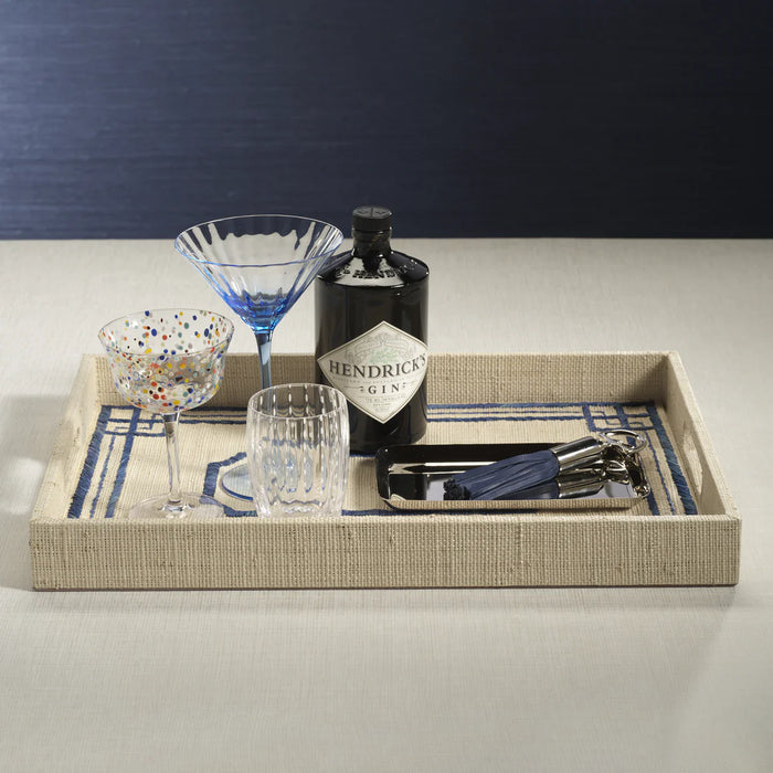 Natural Fiber Raffia Serving Tray