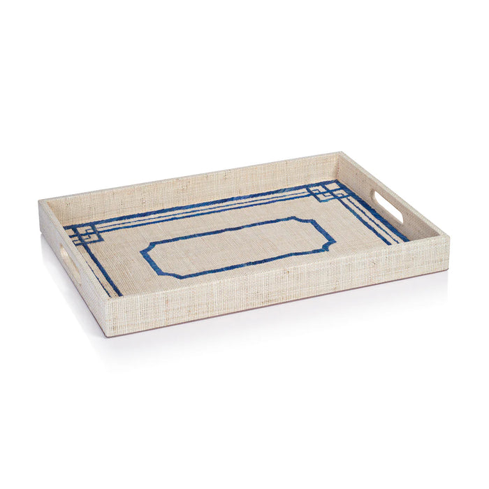 Natural Fiber Raffia Serving Tray
