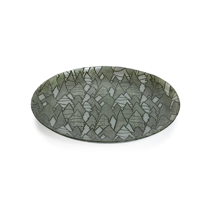 Alpine Tree Glass Platter