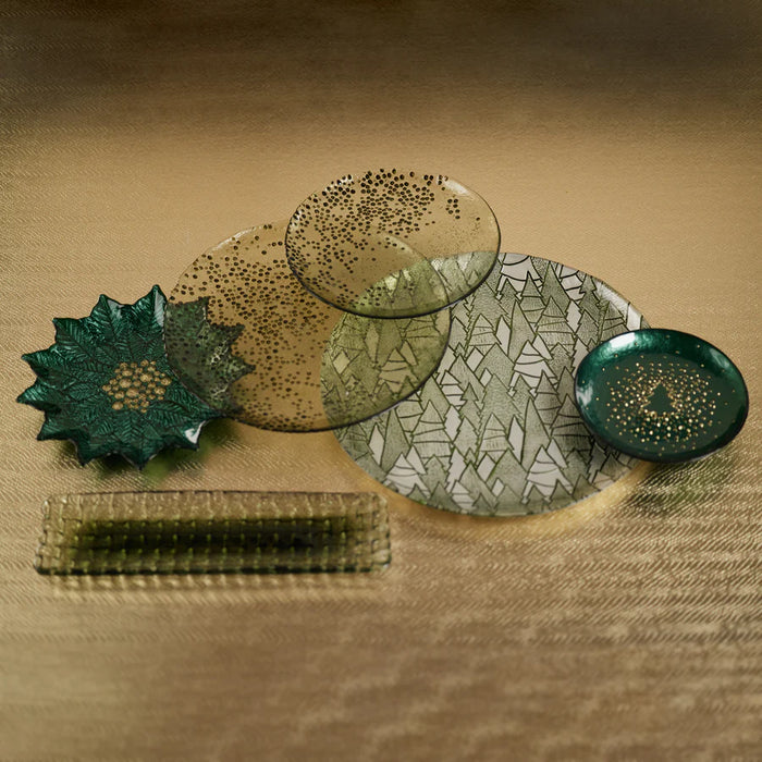 Poinsetta Glass Plate