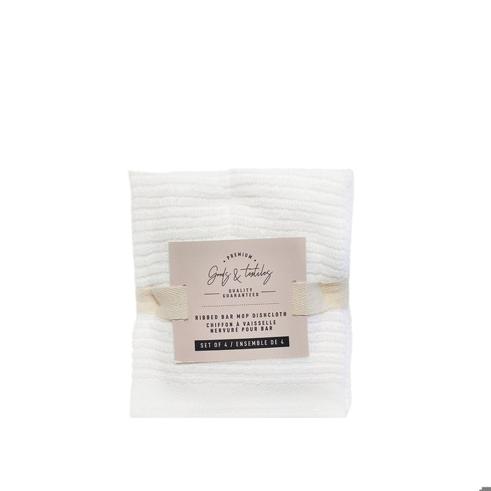 4pk. Ribbed Bar Mop Dishcloth