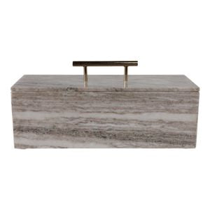 Marble Rectangular Box with Handle
