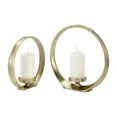 Metal Ring Shape Candle Holder - Gold