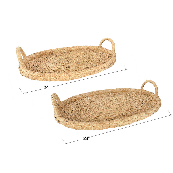 Hand-woven Seagrass & Rattan Tray