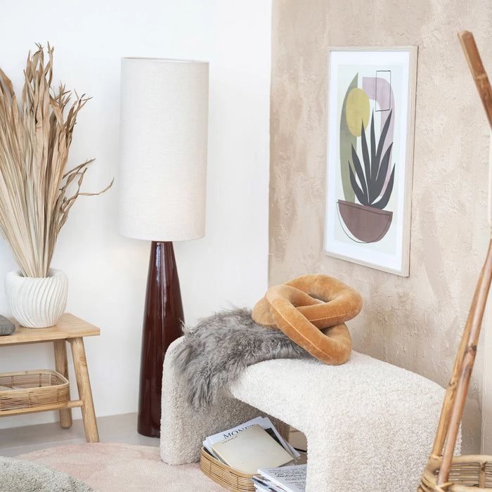 Brown Ceramic Floor Lamp
