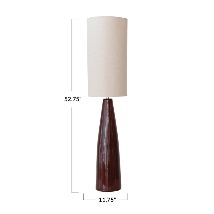 Brown Ceramic Floor Lamp