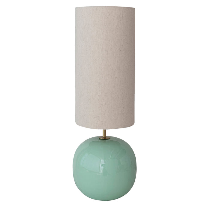 Mint Enameled Metal Table Lamp