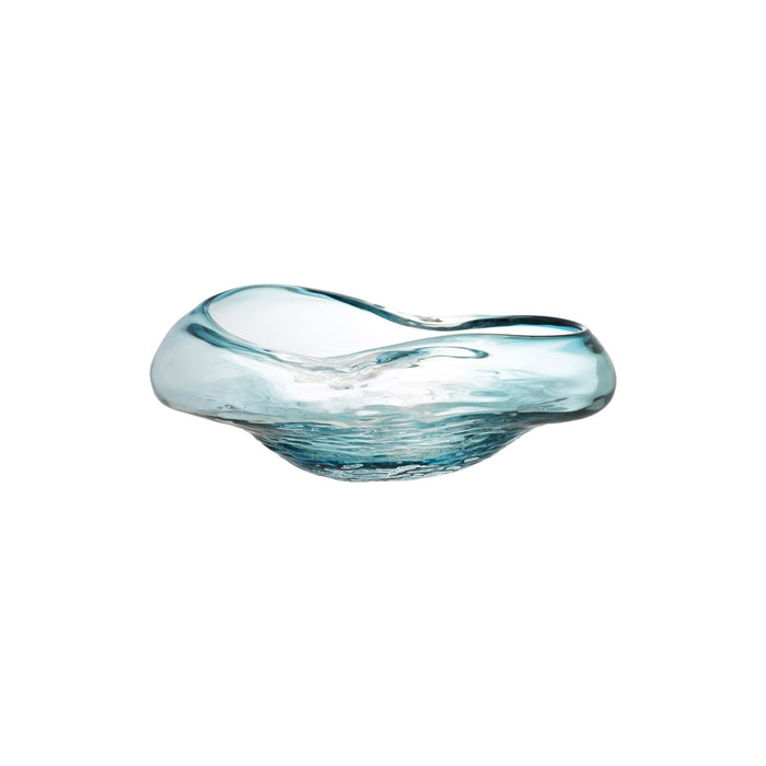 Blue Glass Organic Shaped Bowl