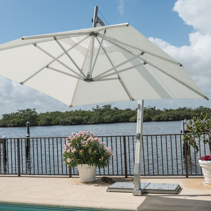 10' Square Hurricane Aluminum Side Wind Umbrella