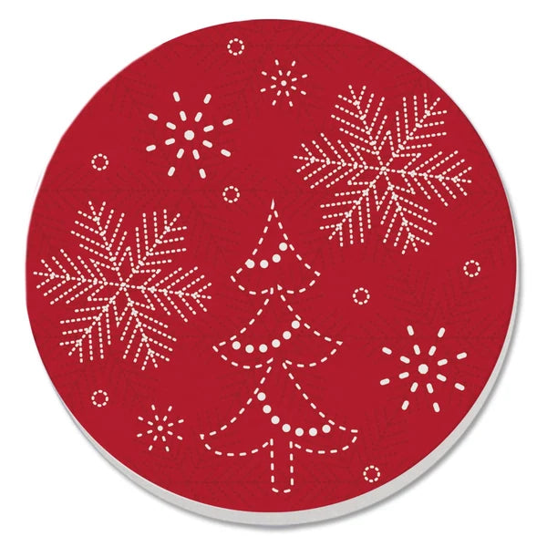 Stitched Snowflakes Coasters