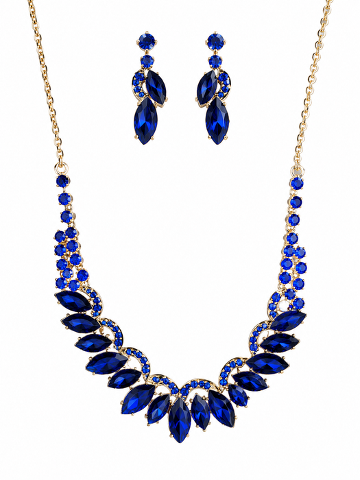 Sapphire Blue Necklace & Earrings Set