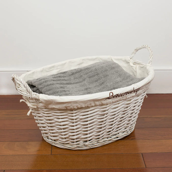 Laundry Wicker Basket With Removable Liner