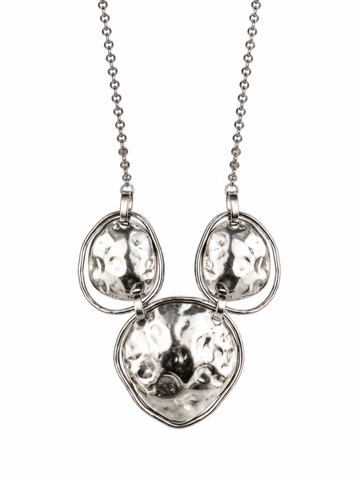 Silver Hammered Necklace