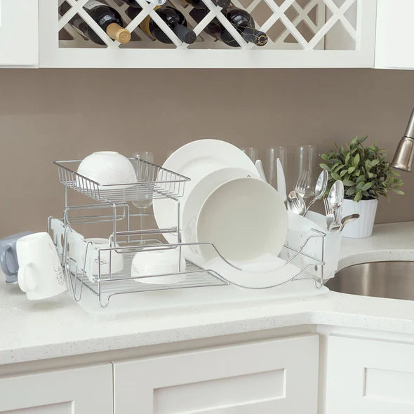 Dish/Sink Drainer Deluxe - White