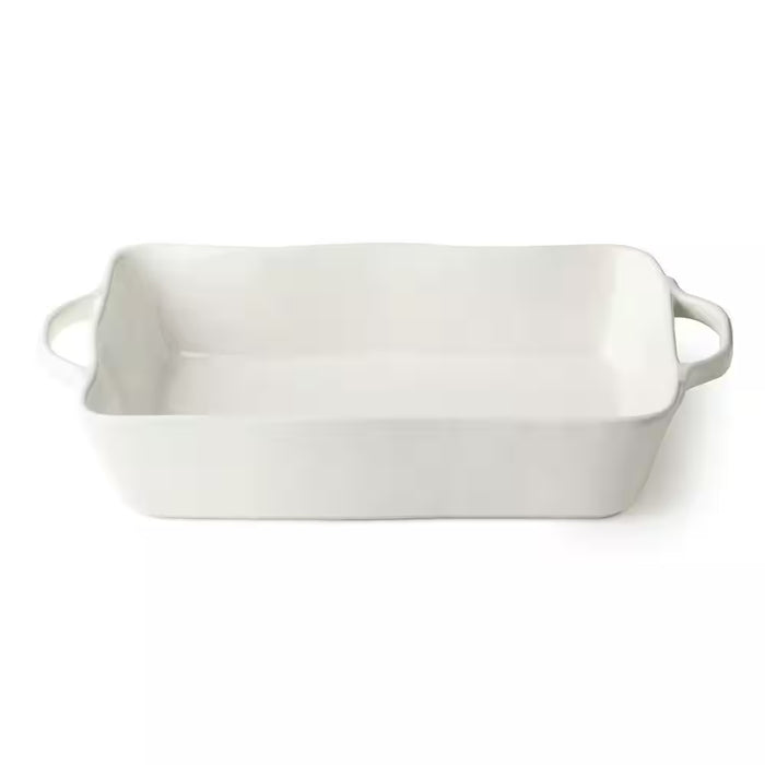 Linen Cream Rectangular Baker