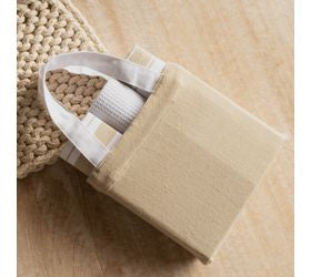 3pc. Tan & White Towel w/Bag