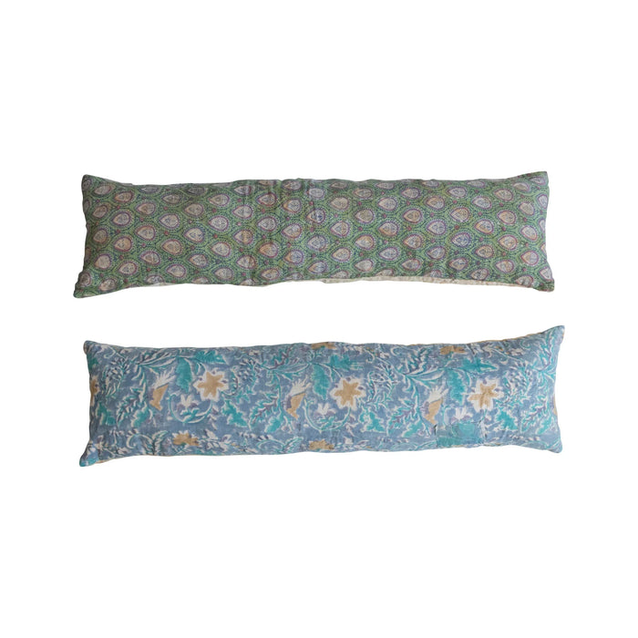 Kantha Reversible Lumbar Pillow - Assorted