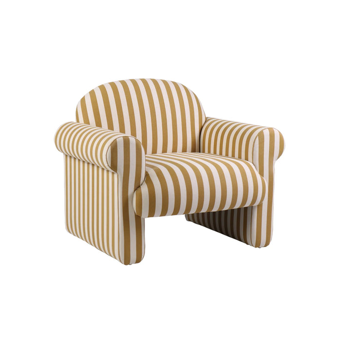 Upholstered Striped Chair