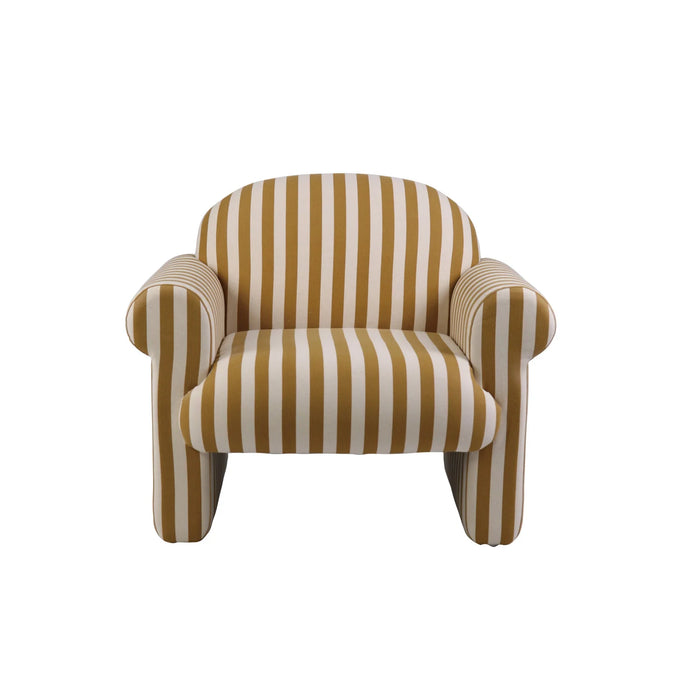 Upholstered Striped Chair