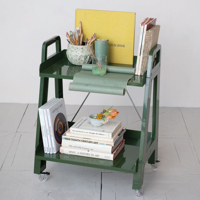 Olive Green Plastic Cart