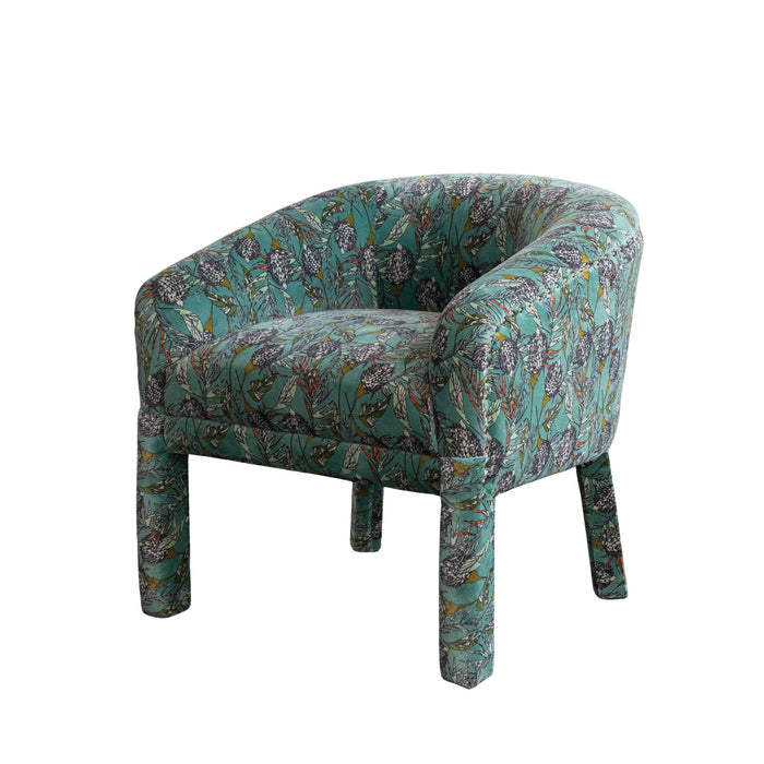 Cotton Velvet Upholstered Armchair