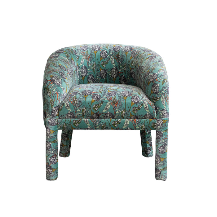 Cotton Velvet Upholstered Armchair