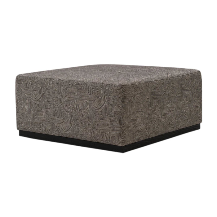 Upholstered Square Grey Ottoman