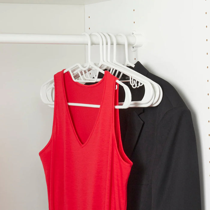6-Piece Plastic Hangers - White