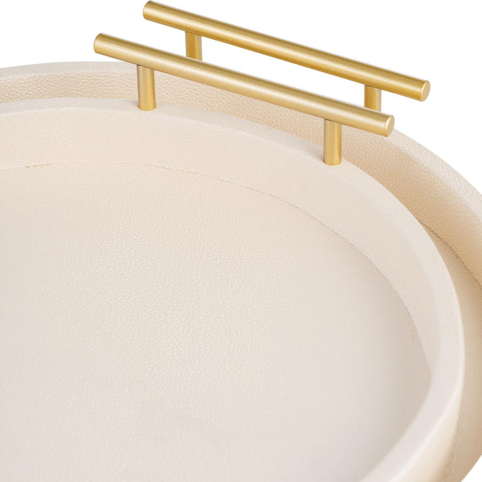 Round Shagreen Tray