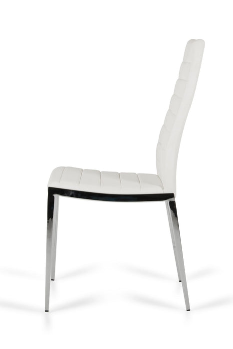 Libby White Leatherette Dining Chair