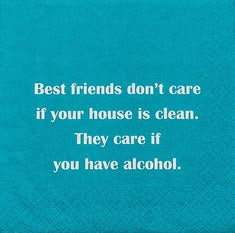 Best Friends Don't Care Cocktail Napkin