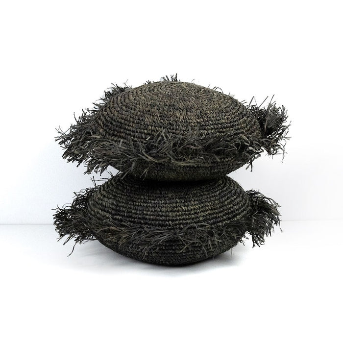 Black Raffia Pillow