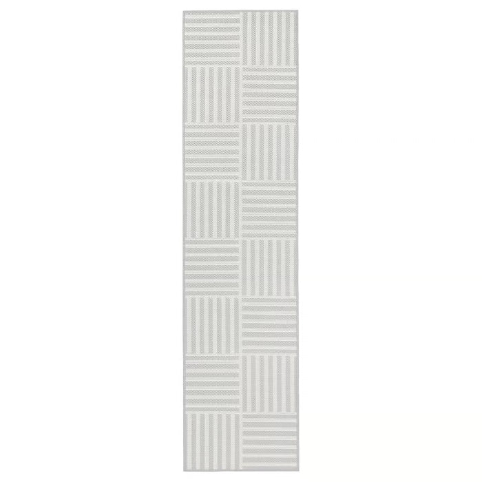 Gray Check Kitchen Mat