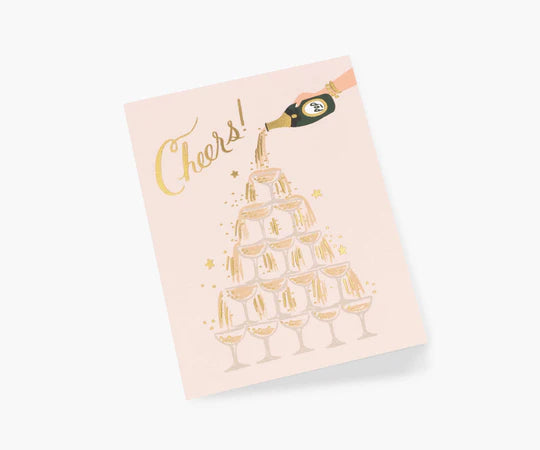 Champagne Tower Cheers Card