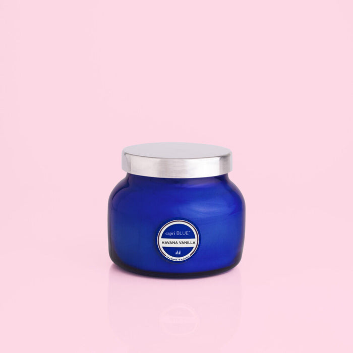 8oz Blue Petite Jar Candle - Havana Vanilla