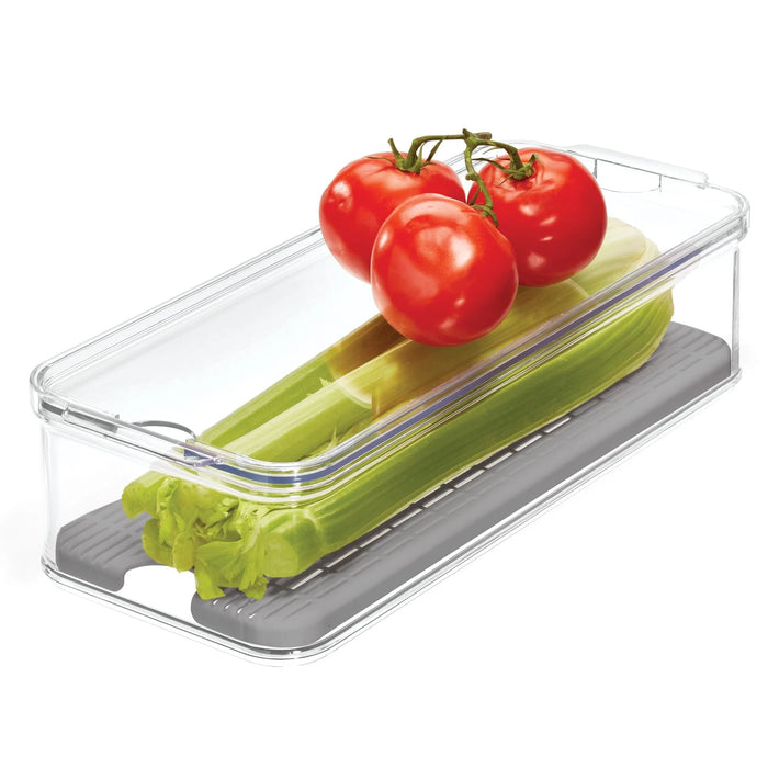 Crisp Produce Bin - Clear & Gray