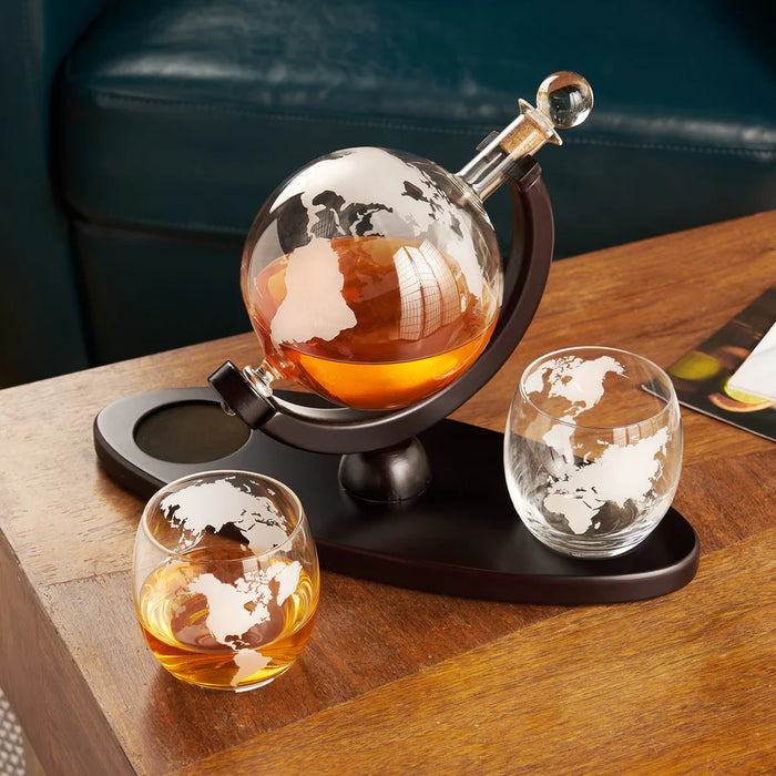 Globe Decanter & Tumblers Set