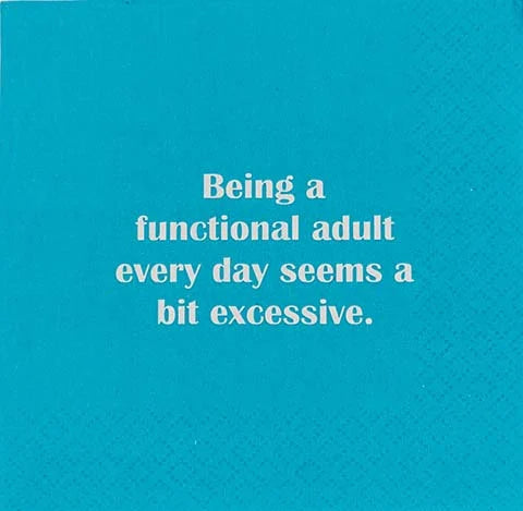 Being A Functioning Adult Cocktail Napkin