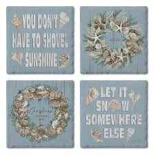 Shovel Sunshine Set Of 4 Assorted Coasters
