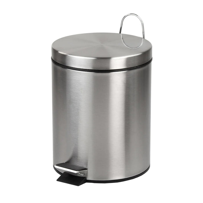 Home Basics 5-Liter Stainless Steel Matte Waste Bin