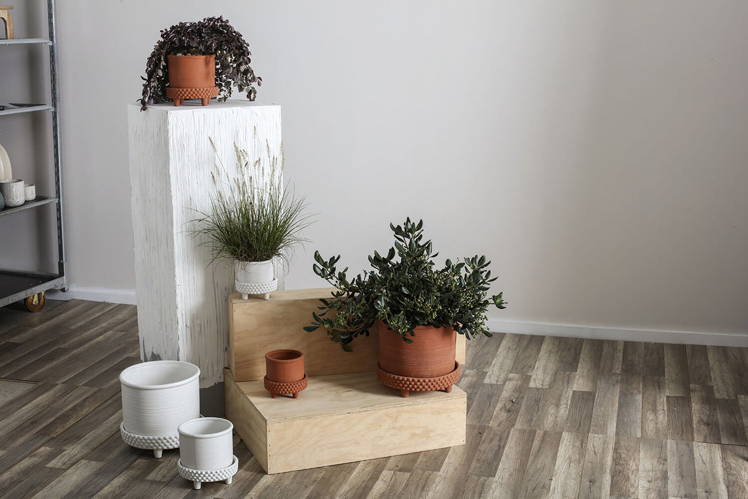 Jane Footed Pot - White