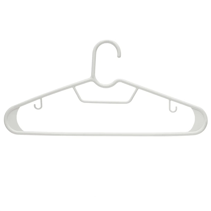 6-Piece Plastic Hangers - White
