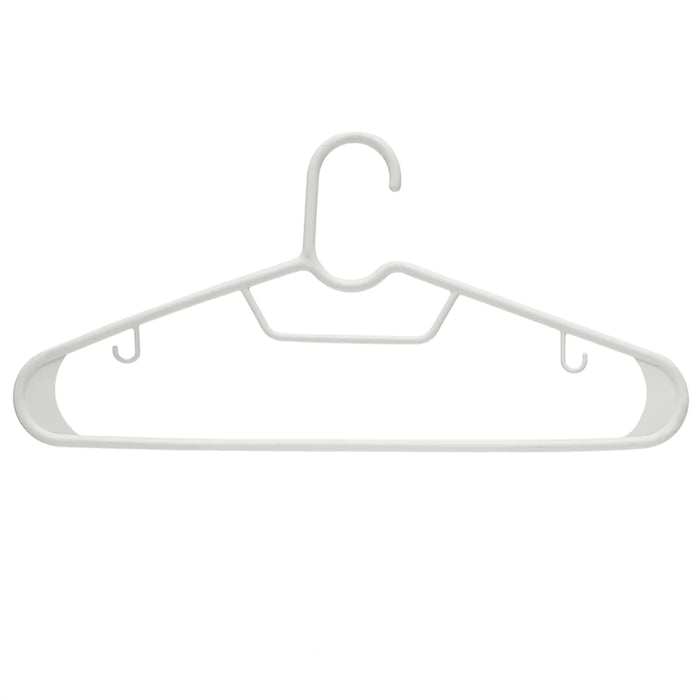 Home Basics 6-Piece Plastic Hangers - White